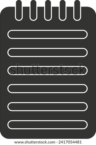 Notepad line icon. Notebook linear style sign for mobile concept and web design. Symbol, logo illustration.  file icon, note, sign up icon vector