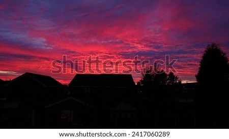 Colourful pink and purple sunset pictures