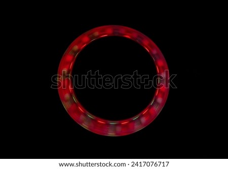 glowing circle, lights of a flying saucer, ufo