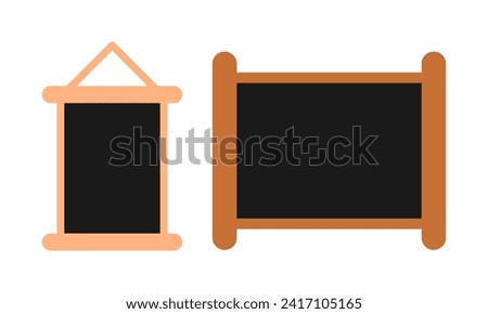 Blackboard in wood frame background. Empty chalkboard for restaurant menu or school class.