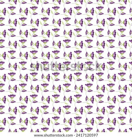 Free vector color small flowers pattern in winter.