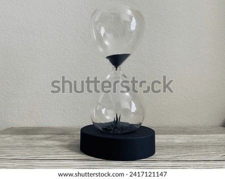 Hour glass on the table home decoration