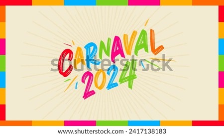 Offers Carnival 2024, Brazilian Carnival, Comercial, retail logo template Royalty-Free Stock Photo #2417138183
