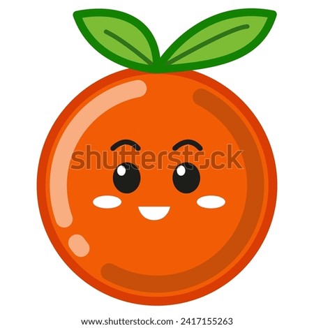 orange fruit cartoon character, happy mascot vector, vitamin c, kid illustration