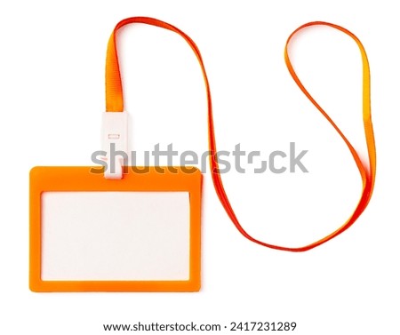 Blank bagde on white background copy space