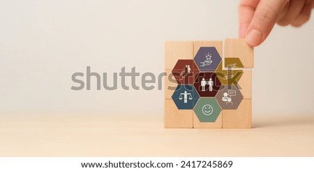 Enhancing employee engagement and retention concept. Positive work environment to keep their employees happy and productive. Reduced staff turnover, improved employee morale, better work life balance. Royalty-Free Stock Photo #2417245869