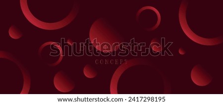 Vector illustration. Minimalist burgundy abstract background with luxurious geometric light shapes. Expensive design for wallpaper, poster, brochure, presentation, website and textile design. Royalty-Free Stock Photo #2417298195