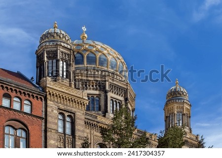 New Synagogue was built 1866 as the main synagogue of the Berlin Jewish community, Germany Royalty-Free Stock Photo #2417304357