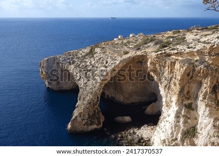 Malta, October 29th 2023. Photo of Blue Grotto on Malta