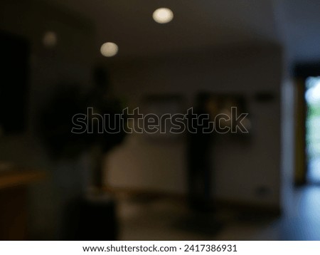 Blur focus of Interior photography of a small modern corporate office .Dark background.