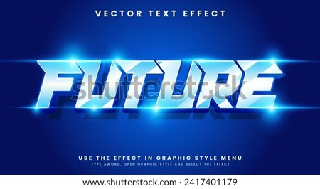 Sport Future editable text effect font style Royalty-Free Stock Photo #2417401179