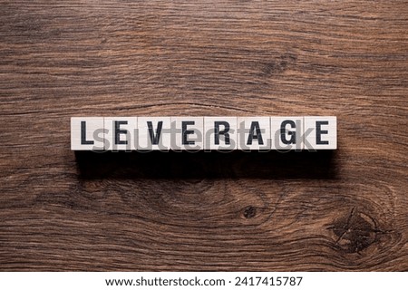 Leverage - word concept on building blocks, text Royalty-Free Stock Photo #2417415787