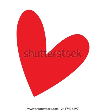 Heart clip art design on plain white transparent isolated background for card, shirt, hoodie, sweatshirt, apparel, tag, mug, icon, poster or badge