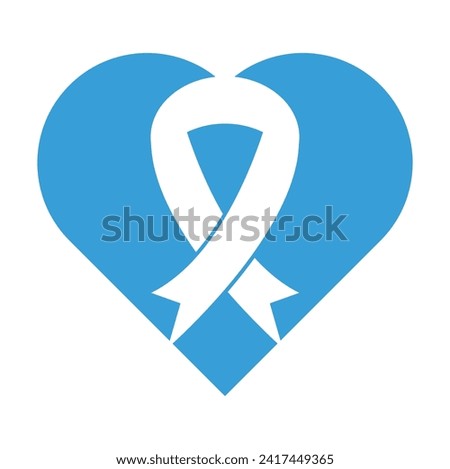 Prostate cancer November awareness month logo design vector.