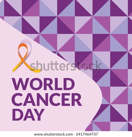 world cancer day social media vector background design. international celebration on 24th february.
