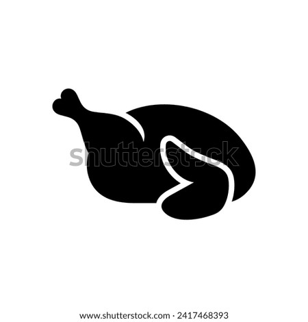 Chicken icon. Food. Meat. Vector icon isolated on white background. Royalty-Free Stock Photo #2417468393