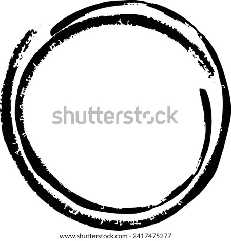 Circle frame border grunge background shape template for decorative doodle element for design illustration

