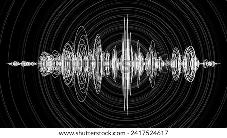Earthquake Wave Seismic Diagram Background. Audio Sound Wave Diagram Concept. Design for Education and Science. Vector Illustration.