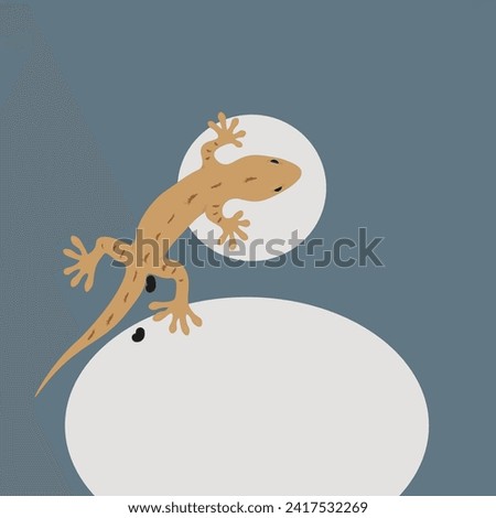 The golden yellow lizard and silver background are very suitable for profile photos on January 26 2024, locations in Indonesia. 