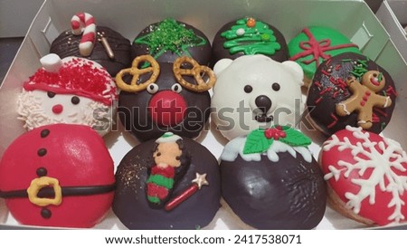 Christmas donuts for Christmas celebrations 