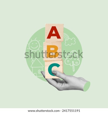 Hand with cubes, abc cube, breast education, children education, baby's first years, toy, learning, Alphabet Letter, Building Block, Block, Shape, Baby, Letter C, Letter B, Toy, Text, Cube Geometric 