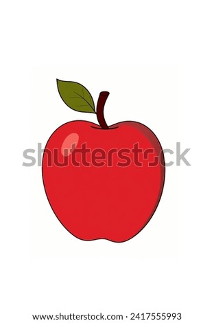 Apple fruit decal food clip art prop simple