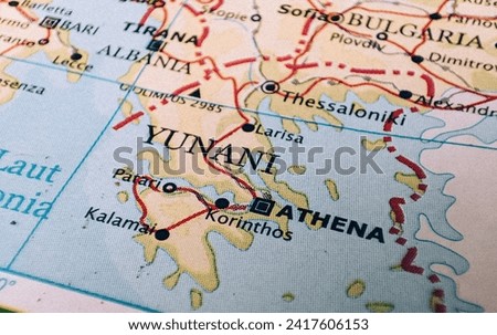 Map of the State of Greece and the City of Athens, Map of Cities within the State of Greece