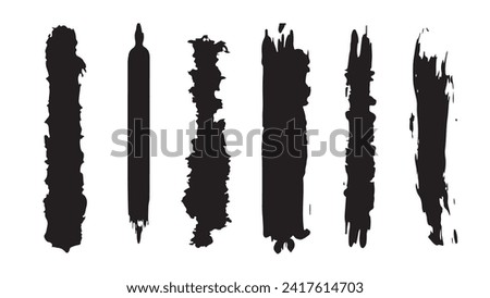 vector ink brush stroke collection