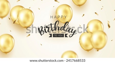Celebrate your birthday background with beautiful balloons vector illustration.