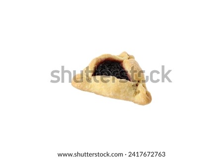 PNG, a traditional cookie for the holiday of Purim, isolated on a white background.