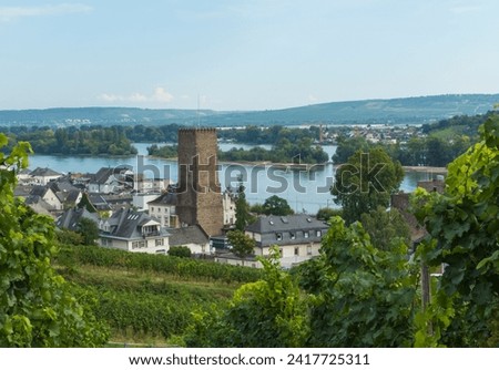 View to Ruedesheim Germany from above Royalty-Free Stock Photo #2417725311