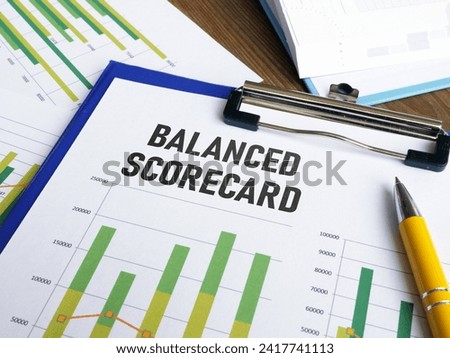 Balanced scorecard BSC is shown using a text