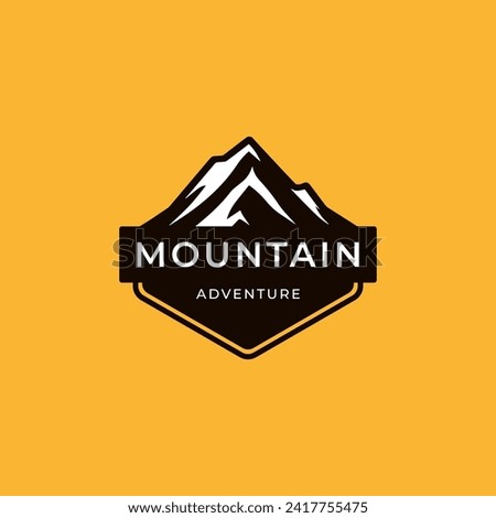 Mountain adventure logo vector illustration Royalty-Free Stock Photo #2417755475