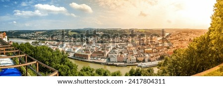 View over Passau, Bavaria, Germany 
