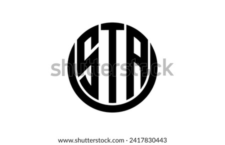 STA initial letter geometric creative circle shape icon logo design vector. monogram, lettermark, circle, calligraphy, symbol, emblem, elegant, abstract, wordmark, sign, art, typography, icon, shape Royalty-Free Stock Photo #2417830443