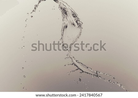 Water Fluid isolated on white .