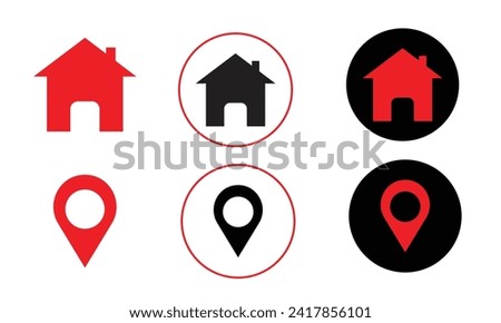 Home And Location Vector Icon