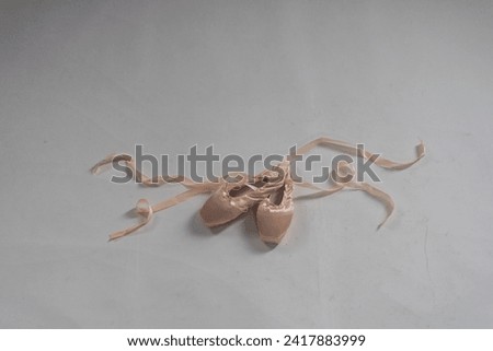 pointe shoes on a white background