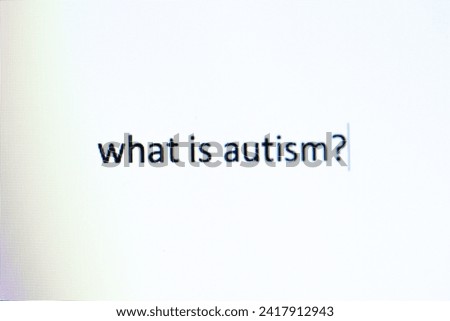 photo of search engine with the word "Autism".