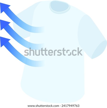 Clip art of breathable white T-shirt