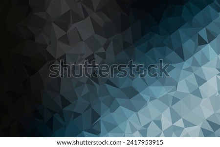 Dark BLUE vector polygon abstract backdrop. Glitter abstract illustration with an elegant design. Template for your brand book.