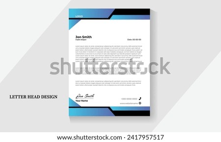corporate modern letterhead design template