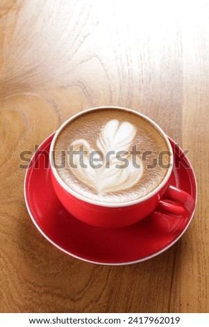 cappuccino with foam shaped like a heart