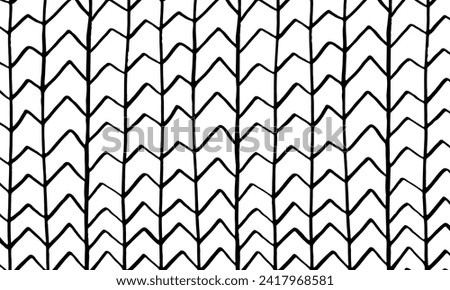 Abstract horizontal doodle background with black marker under clipping mask