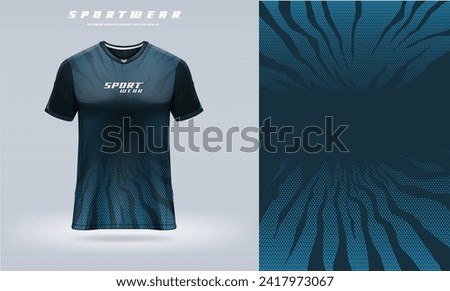 Sports t-shirt jersey design concept vector blue line, sport jersey texture pattern grunge vector illustration for sublimation, for esport, motocross, cycling, fishing, soccer, gaming, racing