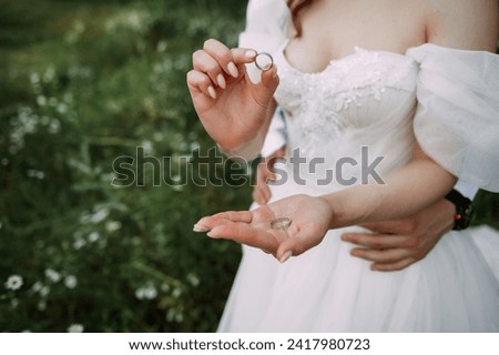 The setting appears to be a wedding ceremony, as indicated by the mention of a bride, wedding dress, bridal veil, and marriage in the tags.