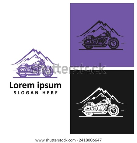 modern line art creative company logo motorbike white logo sample clean design art