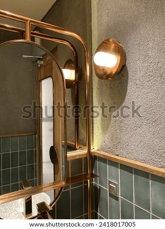 Modern and magnificent toilet interior in restaurant