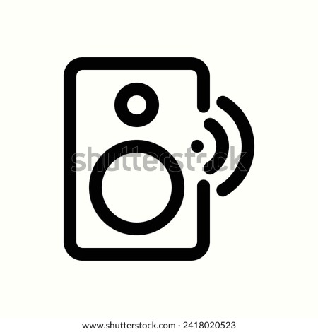Internet of things, speaker icon, isolated icon in light background, perfect for website, blog, logo, graphic design, social media, UI, mobile app