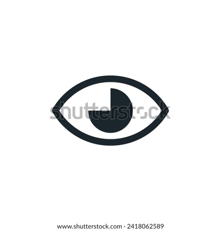 Aesthetic eye logo or icon with blank background